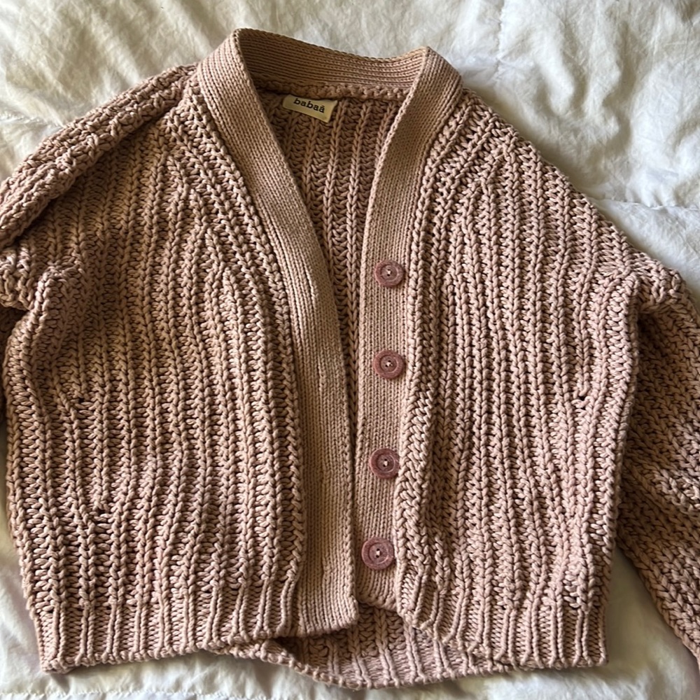 Babaa No. 18 MINI cardigan in plum blossom